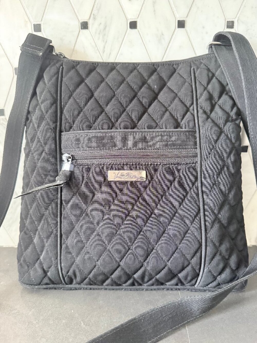 Vera Bradley Black Hipster Crossbody Bag